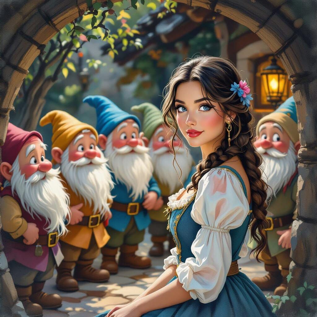 Fairy Tale Encounter: Snow White Meets Unique Dwarves