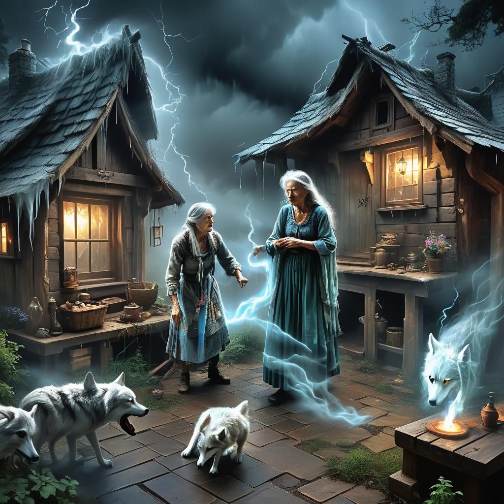 Granma Hunts the Wolf: Glitch Art Fairytale