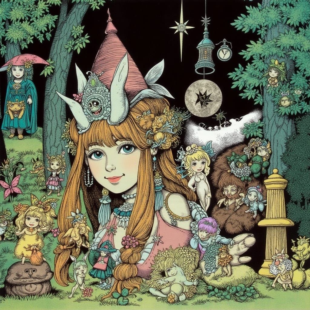 Witchpunk Saxophone Player in Fantasypunk Style