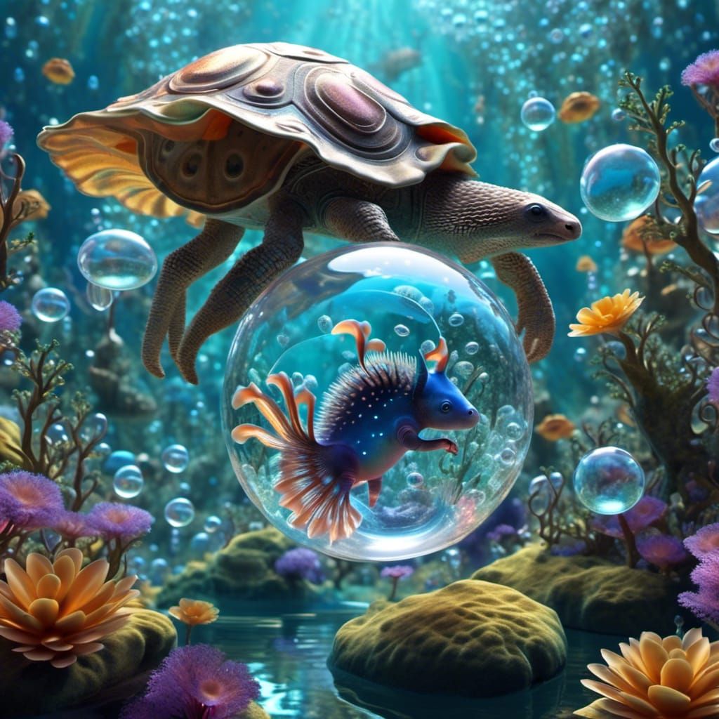 Funny Jellyfish Dancing with Cute Armadillo