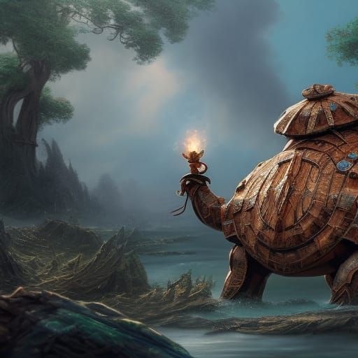 Fantastical Turtle Pursues Lettuce at High Speed