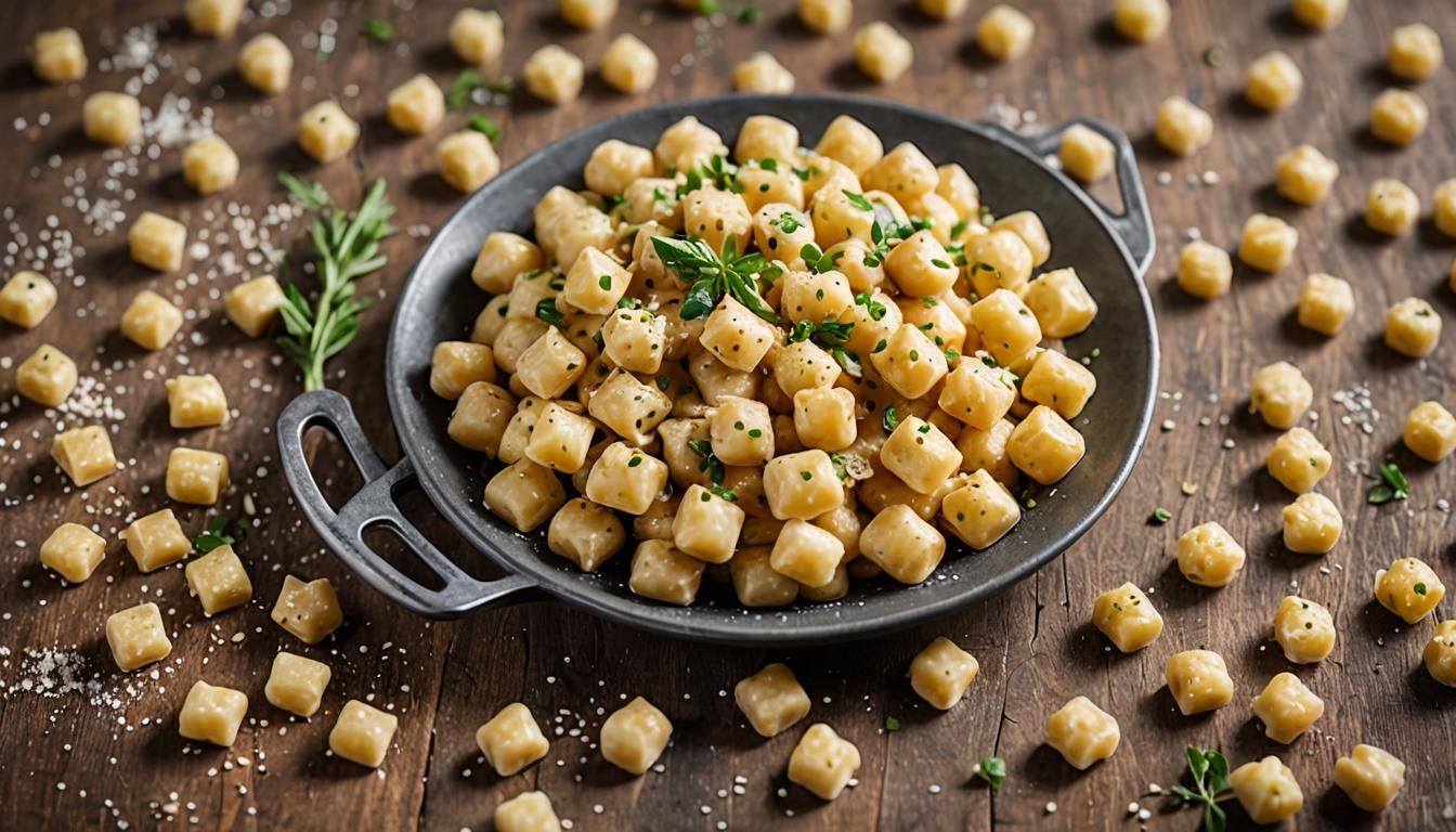 Commercial Photo of Gnocchi with Bokeh