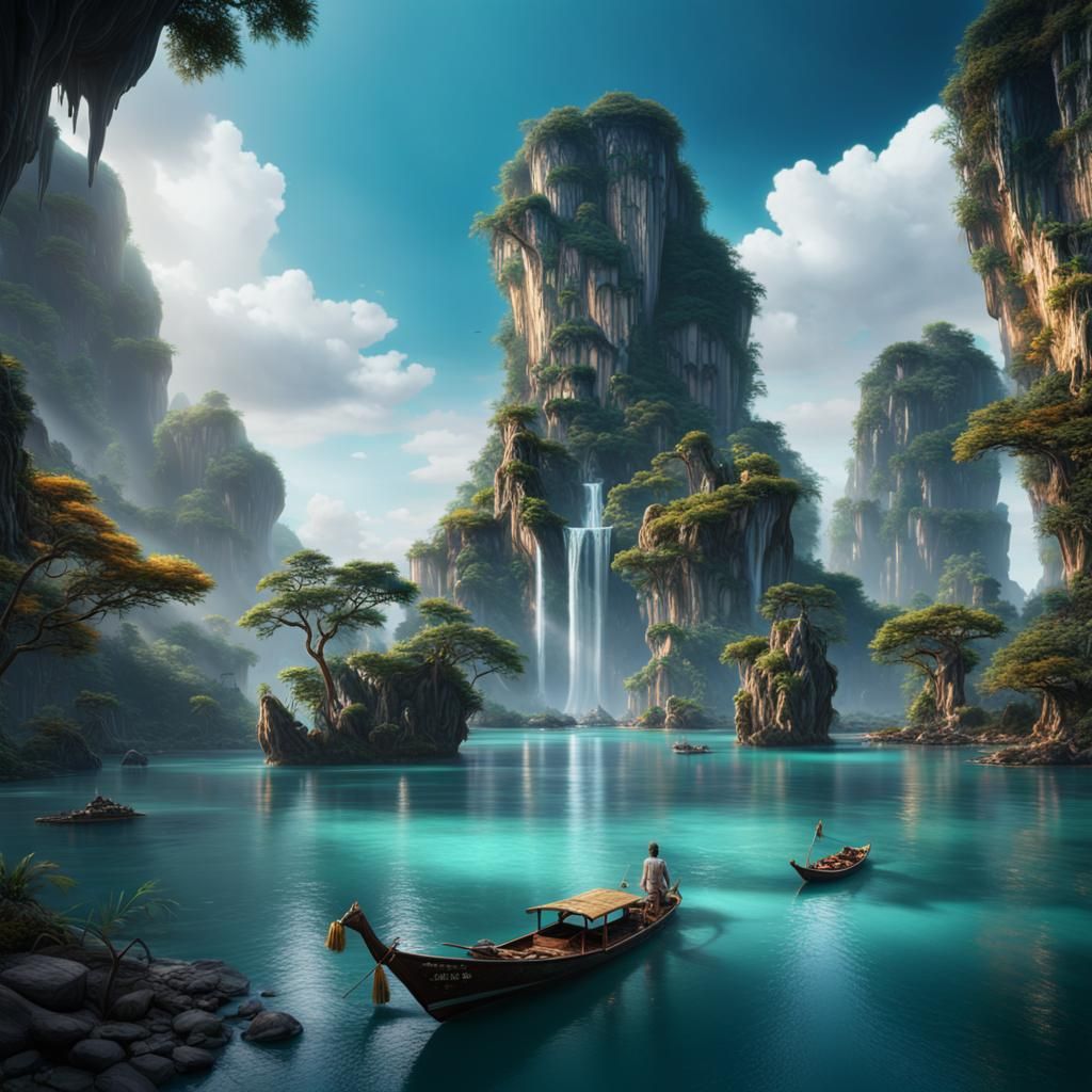 Chilled Out Moment in Thailand: Fantasy Concept Art