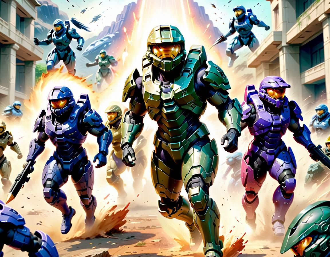 Spartans running into battle