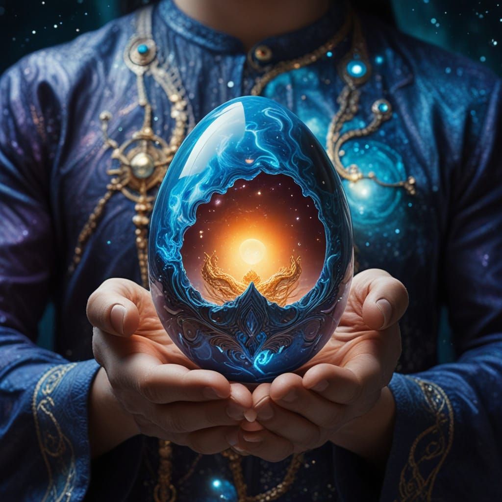 Surrealist Masterpiece of Shiva the Alchemist with Glowing E...