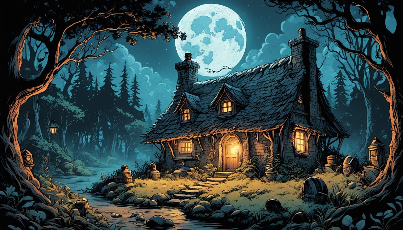 Explorer Finds Witch's Cottage in Comic Book Art