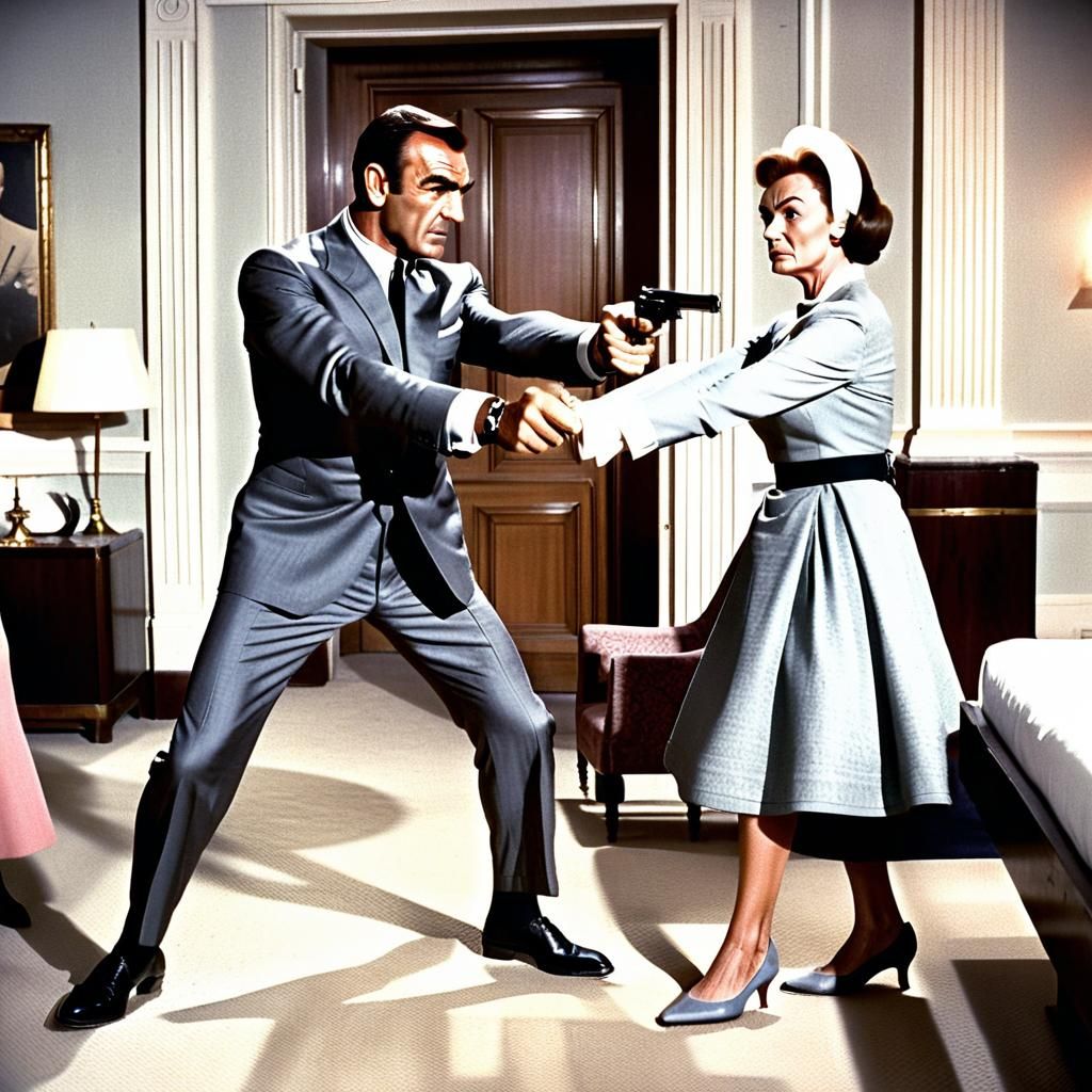 James Bond Fight Scene in Technicolor