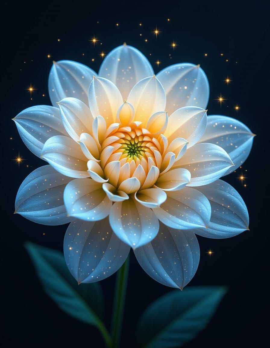 Radiant Quantum Bloom in Ethereal Cosmic Light