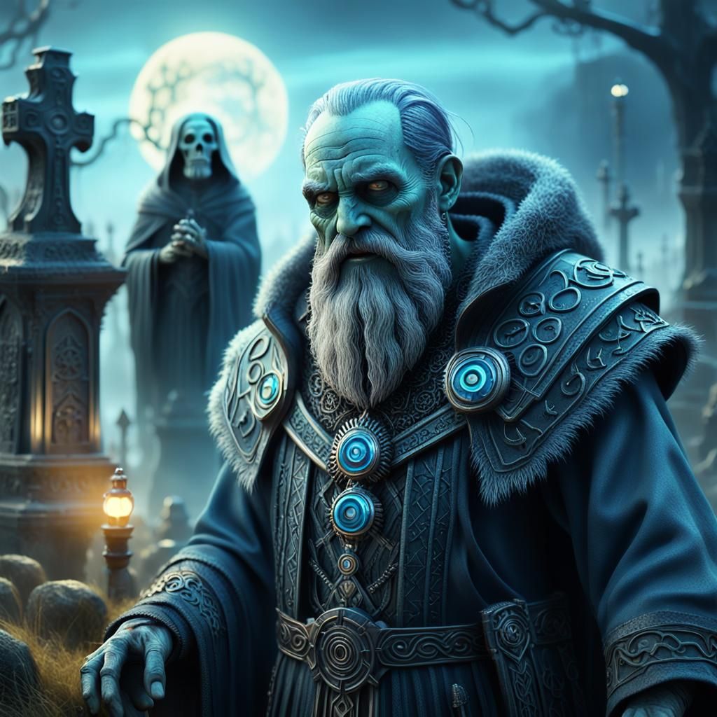 Skelton, D&D old necromancer