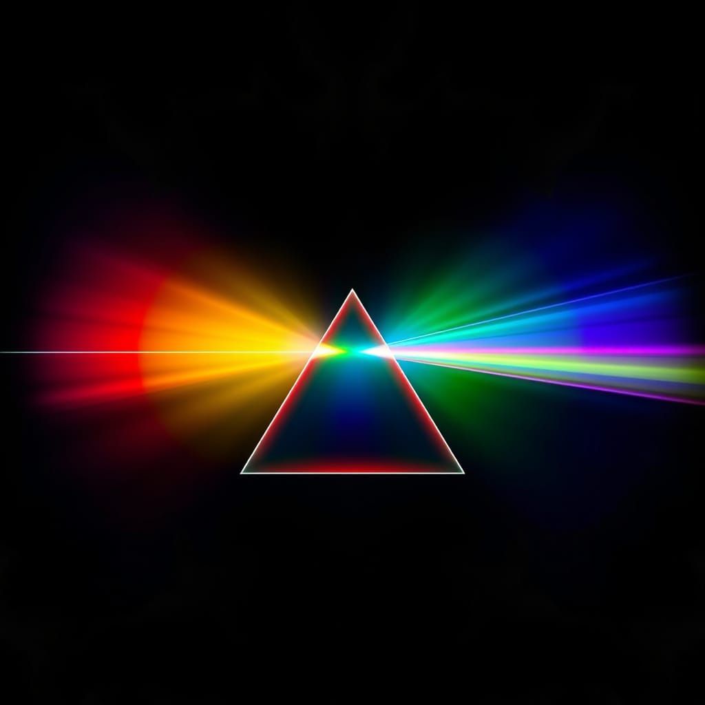 Rainbow Spectrum Prism in Psychedelic Style