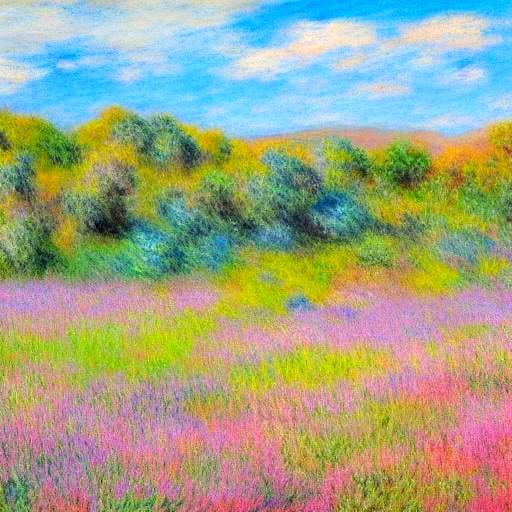 Lavender Field in Mountain Landscape
