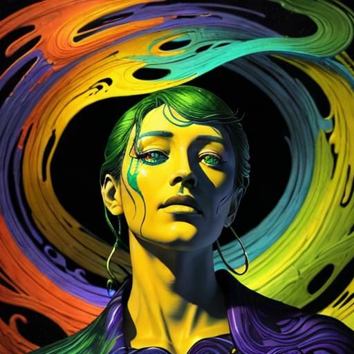 Surreal Dreamscape: Words Flowing into a Paper Cup