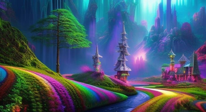 'Psychedelic Rainbow Fantasyland'