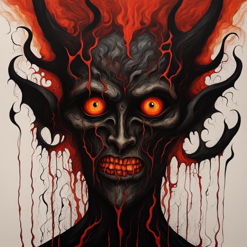 Abstract Demons in Hell: A Mindscape Portrait
