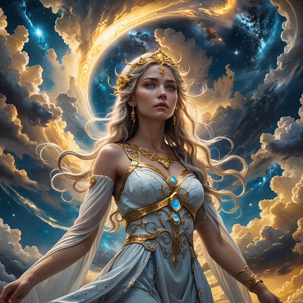 Goddess Gatekeeper of the Milky Way: Digital Painting