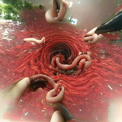 Disturbing Blood Worm Vortex: AI Generated