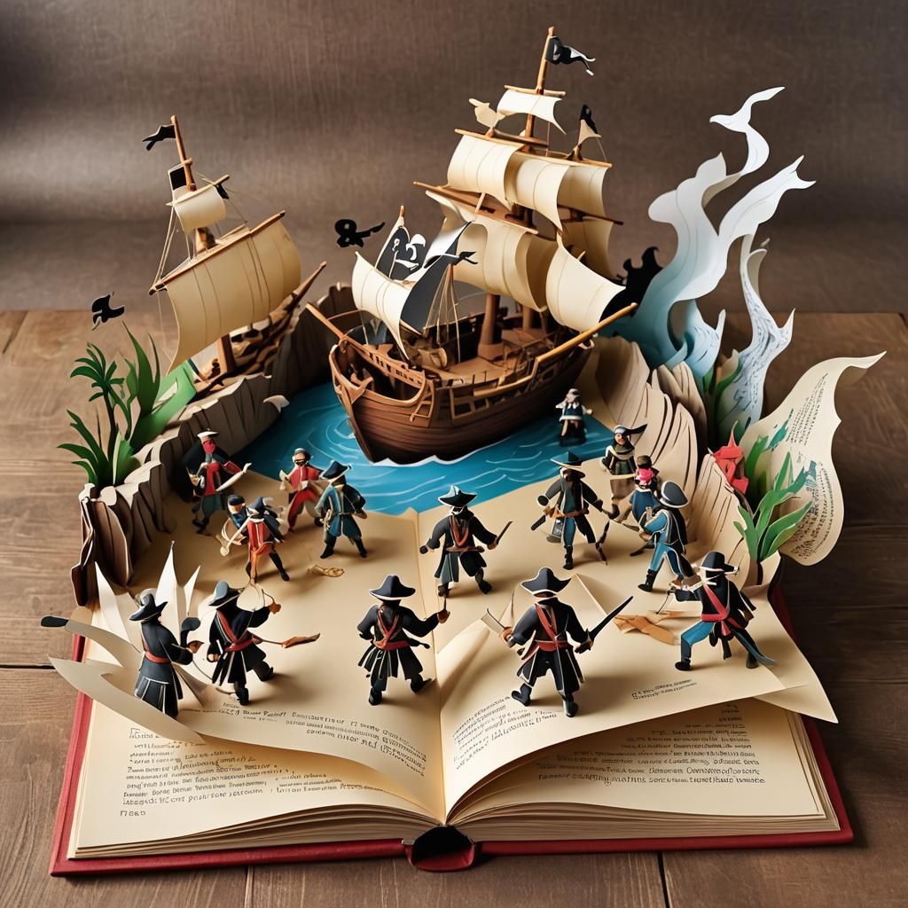 Pirate Adventure in Pop-Up Book Papercraft