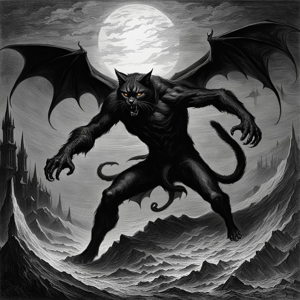 Black Cat's Horror Fight Against the Devil