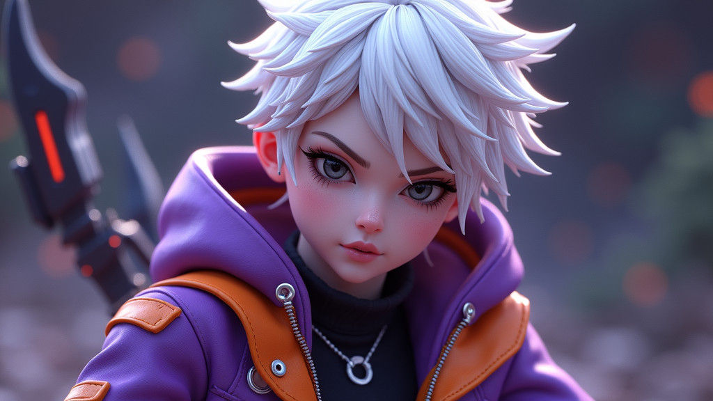 Androgynous Ranger in 3D Anime Style