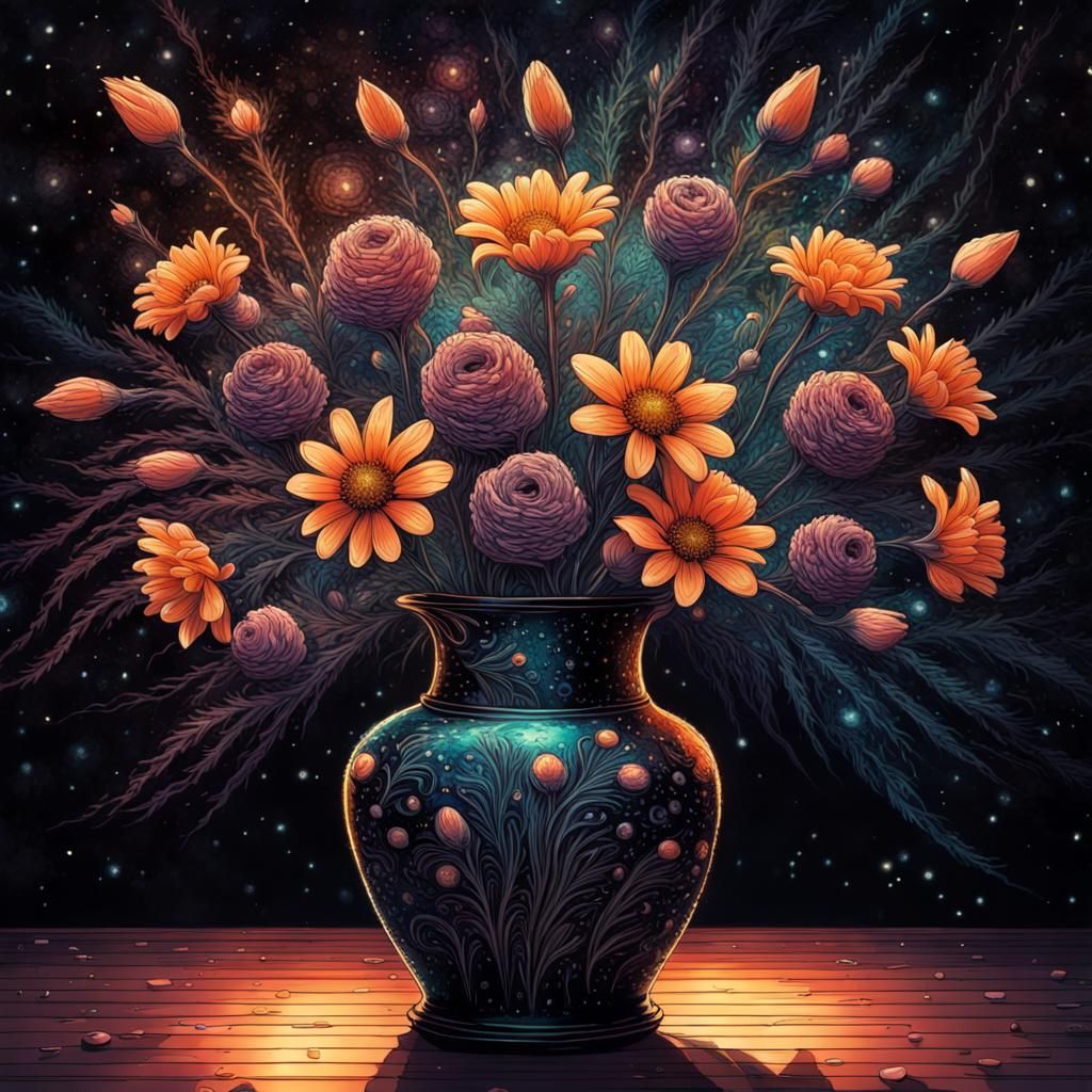 Vase with Flower Bouquet in James R. Eads Style