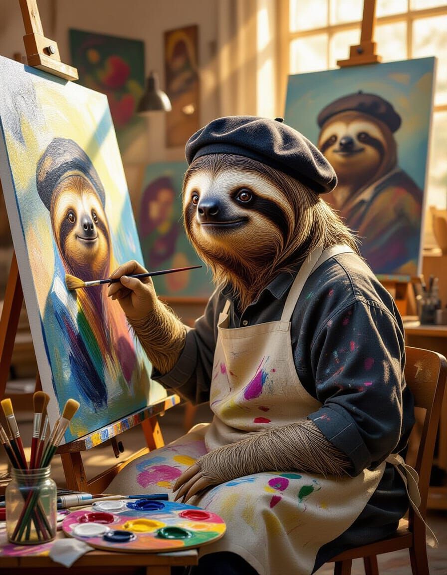 Daily Challenge #1123: Artist Sloth