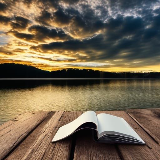 Sunrise Book on Lake Jetty: Professional Photography