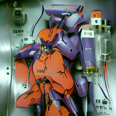 Evangelion Unit in H.R. Giger Style
