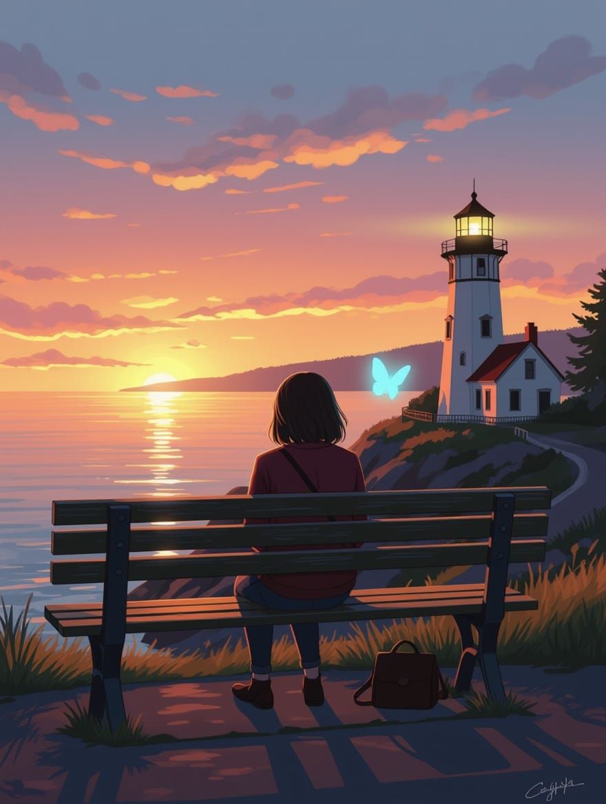 Semi-Realistic Digital Illustration of Max at Arcadia Bay Li...