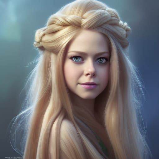 Avril Lavigne as Rapunzel: Detailed Concept Art