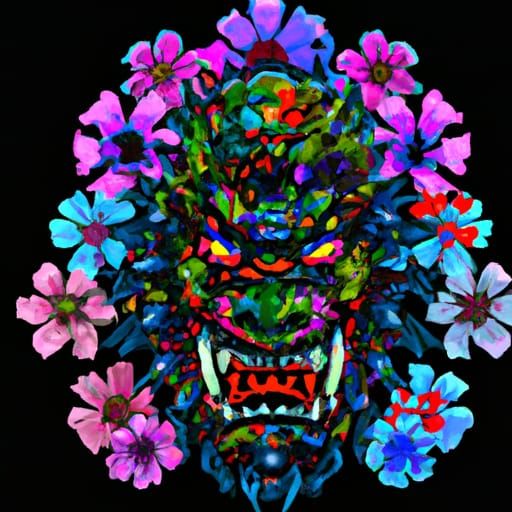 Sengoku Jidai Predator: Psychedelic T-Shirt Design