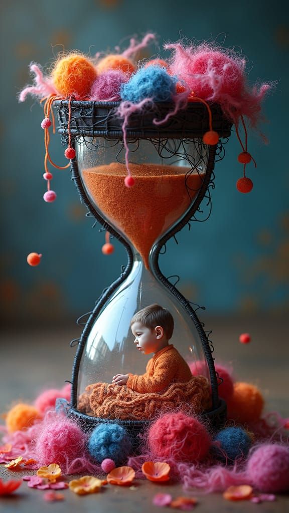 Magical Felted Wool Art of Enchanted Hour Glass