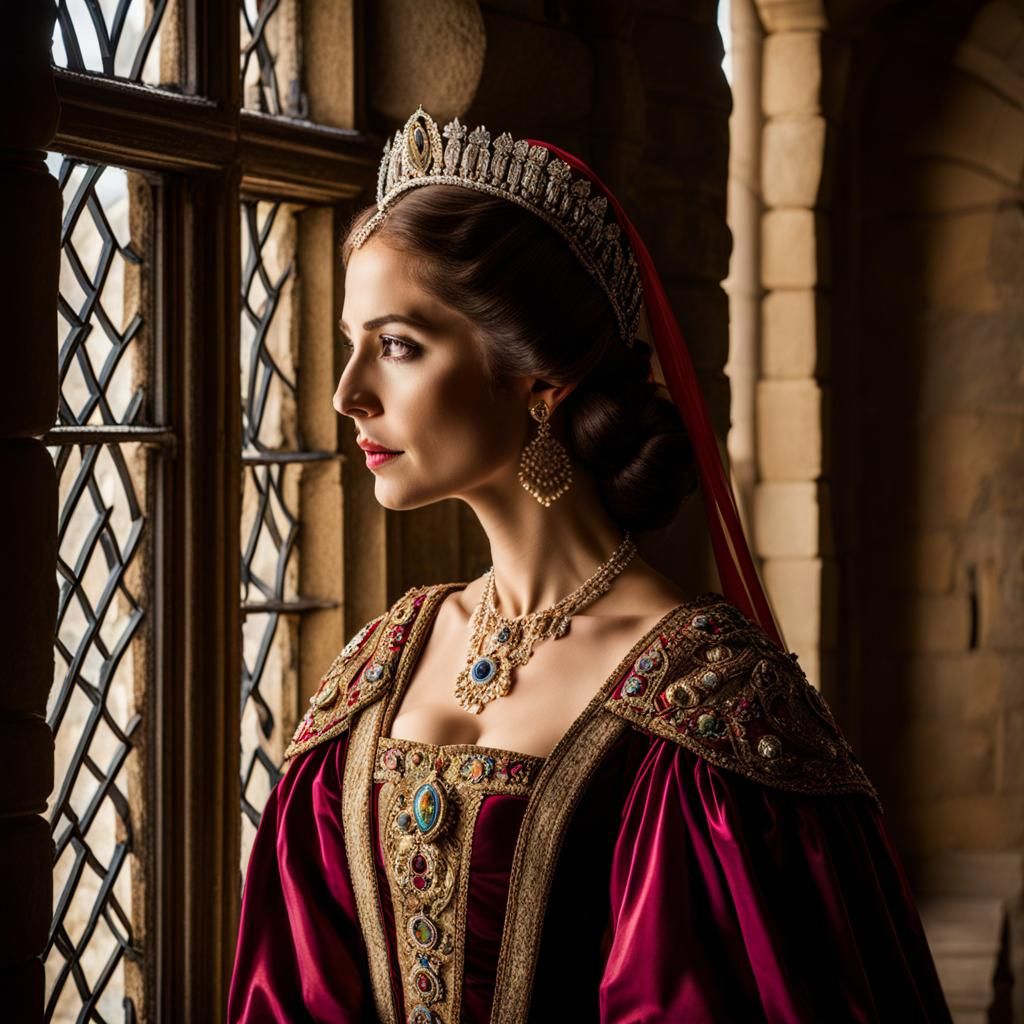 Queen Isabella Portrait from Castle Window