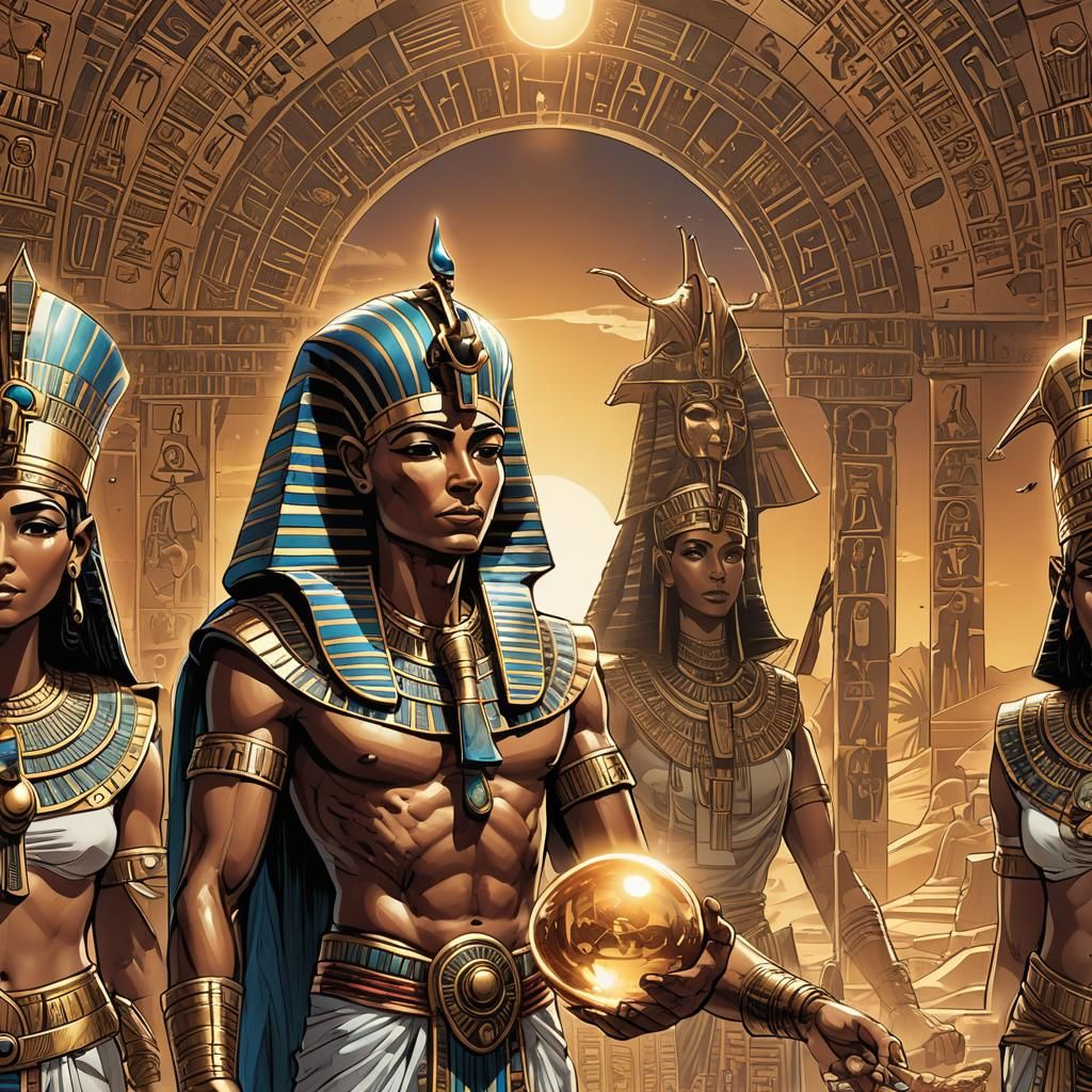 ANCIENT EGYPTIAN PHARAOH AND THAT THE IMAGE CONTAINS AN IMAG...