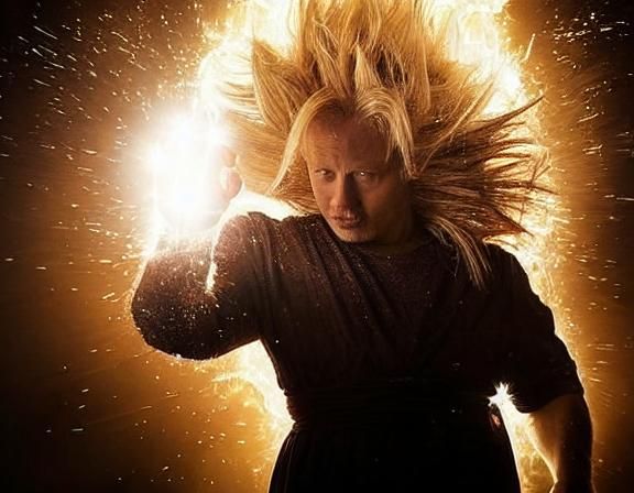 A real beautiful super saiyan with aura