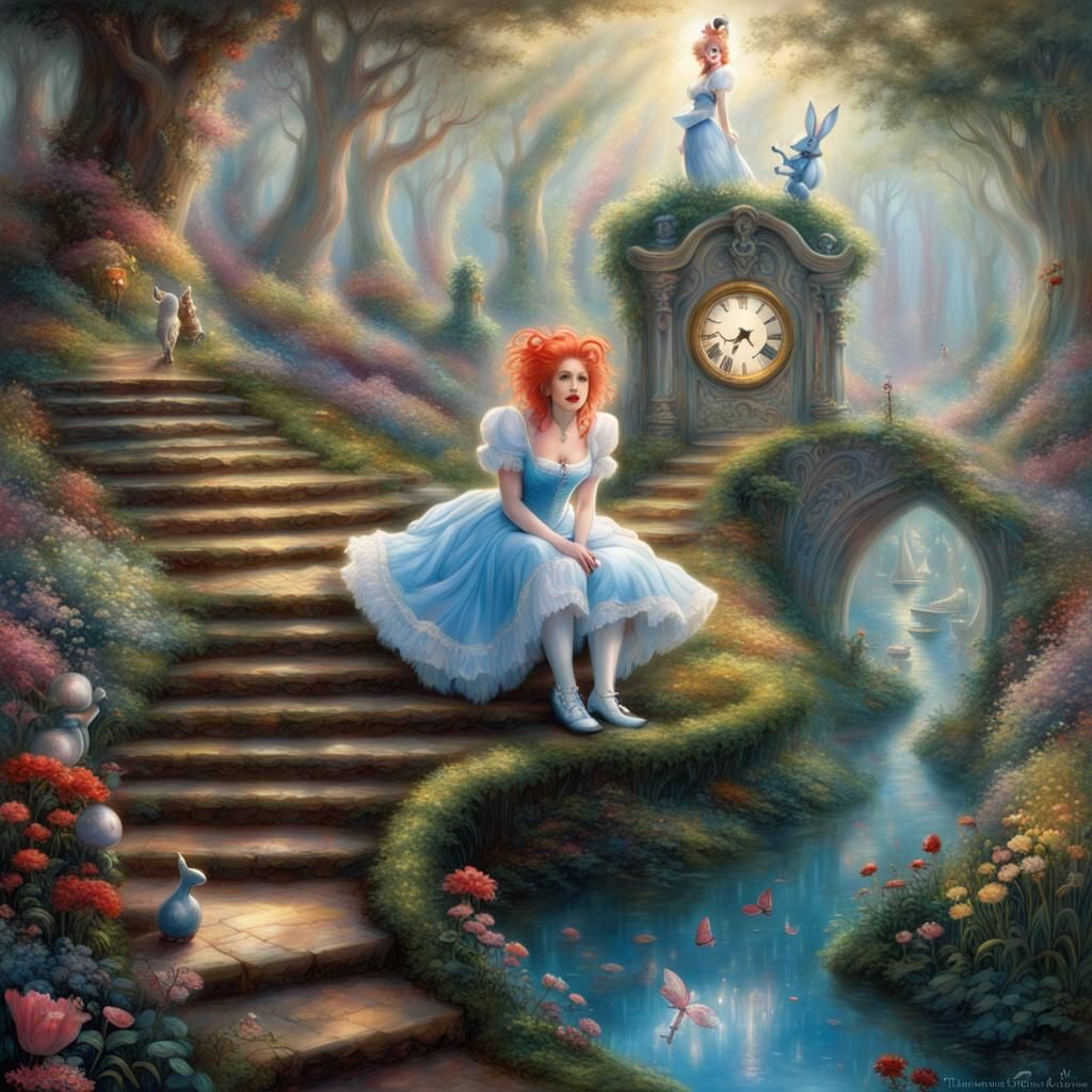 Alice in Wonderland: Ethereal Fantasy Scene
