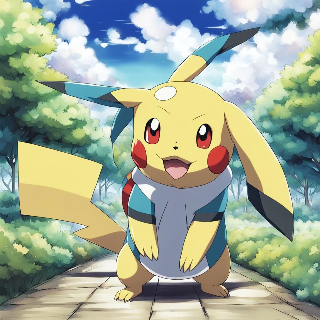Colorful Pokemon in Anime Style