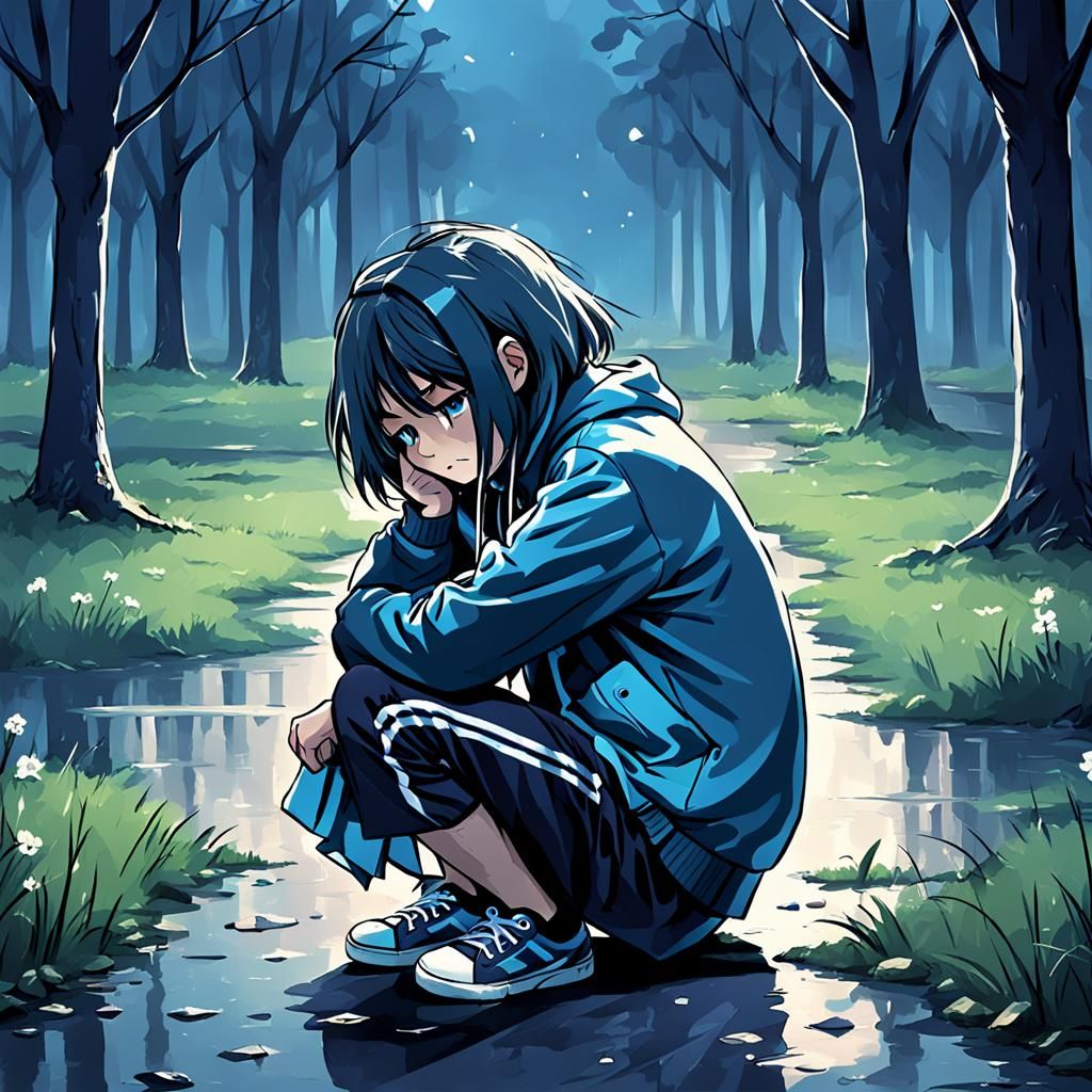 Evocative Image of Solitude and Sadness