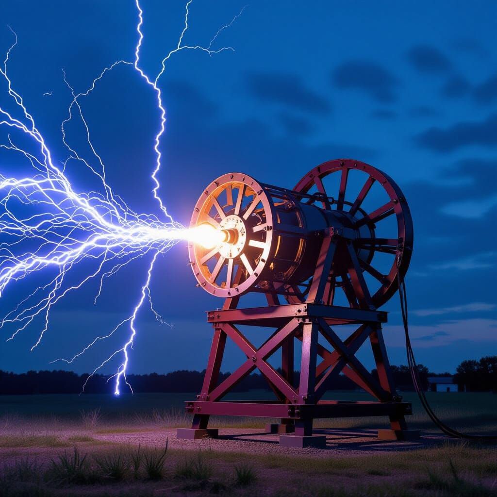 Nicola Tesla's Electric Lightning Machine