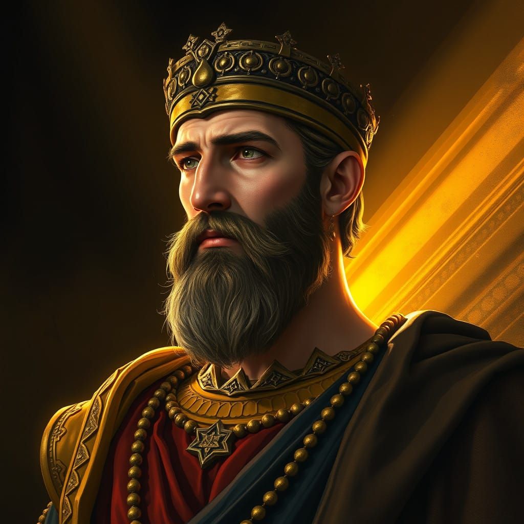 Majestic Portrait of Judah the Maccabee in Golden Light
