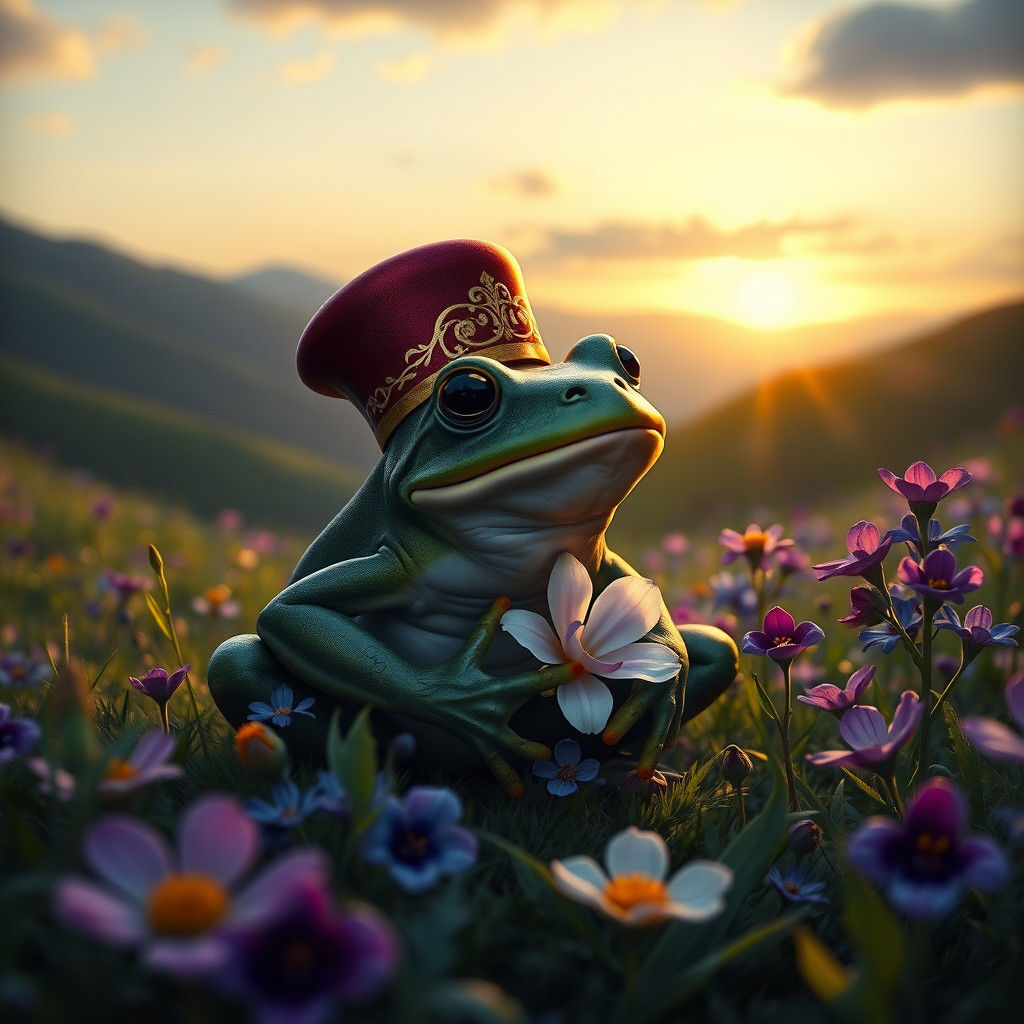 Frog in Top Hat, Fantasy Concept Art