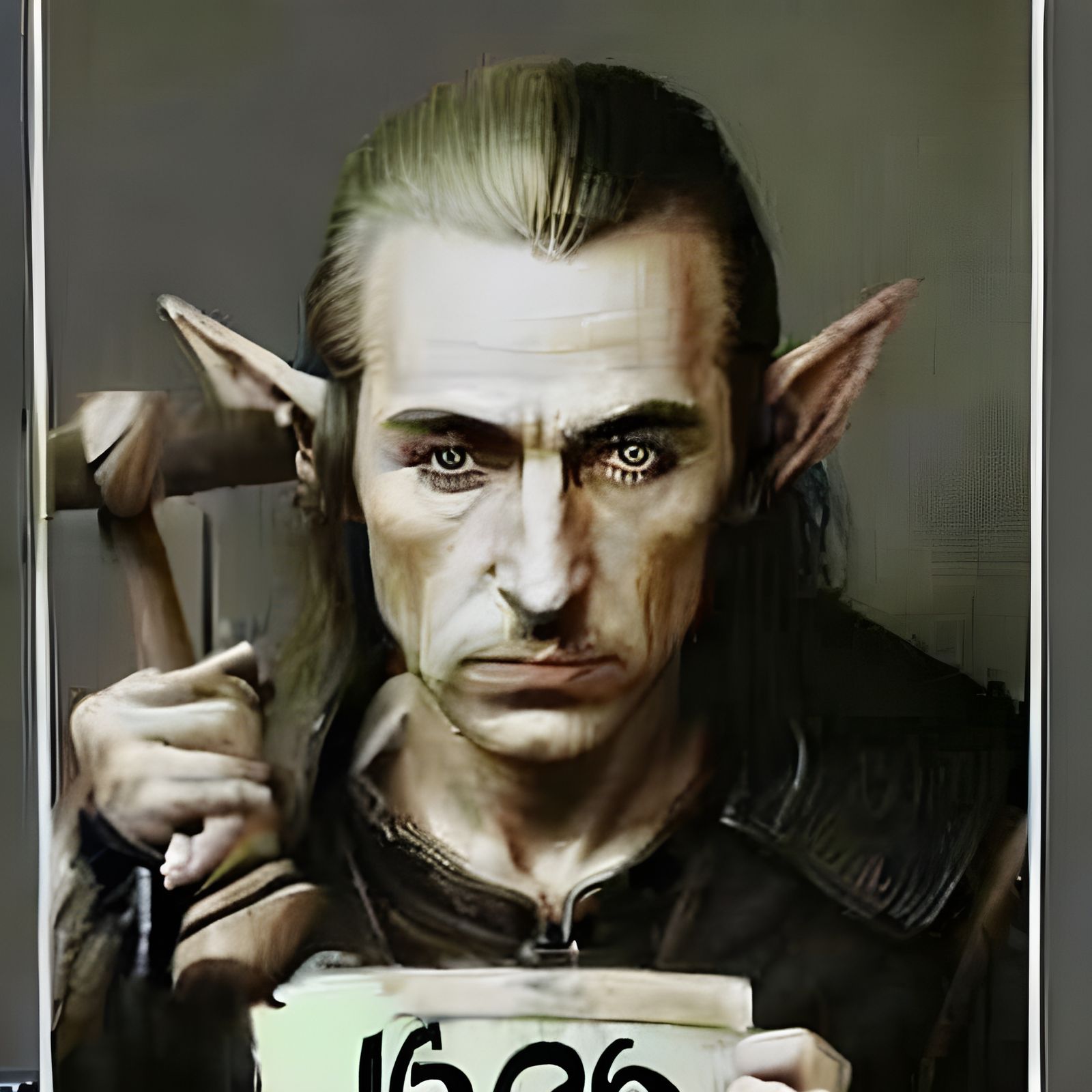 Jail Mugshot With Inmate Number and Placard