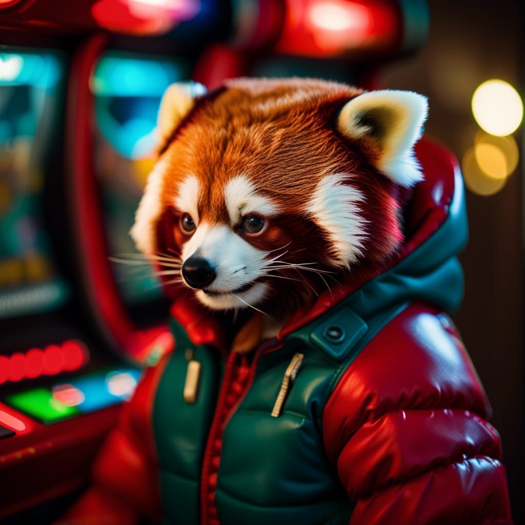 Red Panda Retro Arcade Adventure