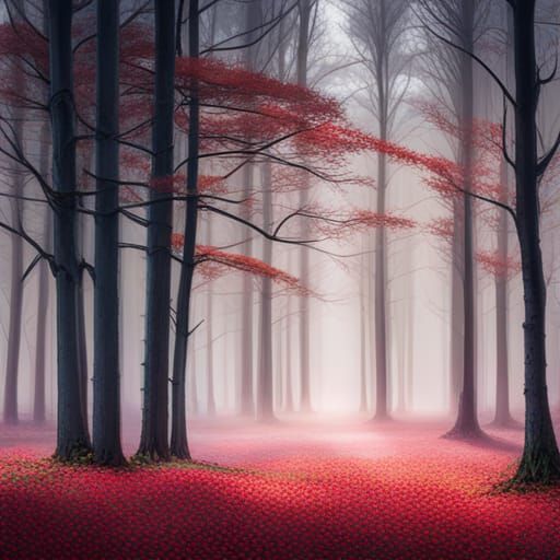 Enchanting Forest Scene with Bokeh