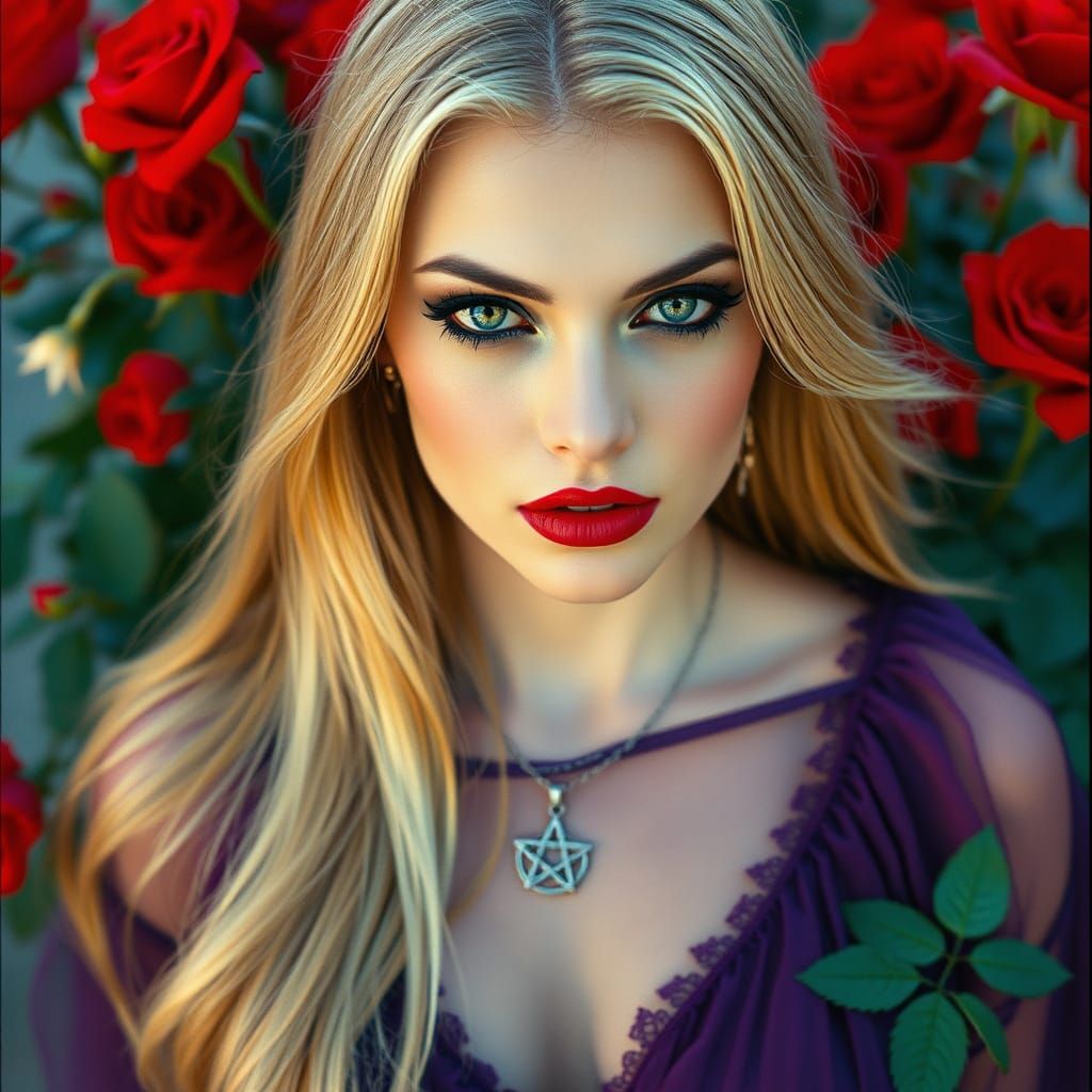 Ethereal Goddess in Cinematic Splendor