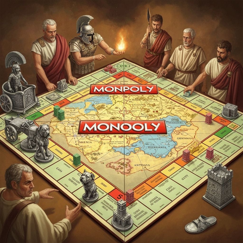 Roman Empire Monopoly Game Digital Painting