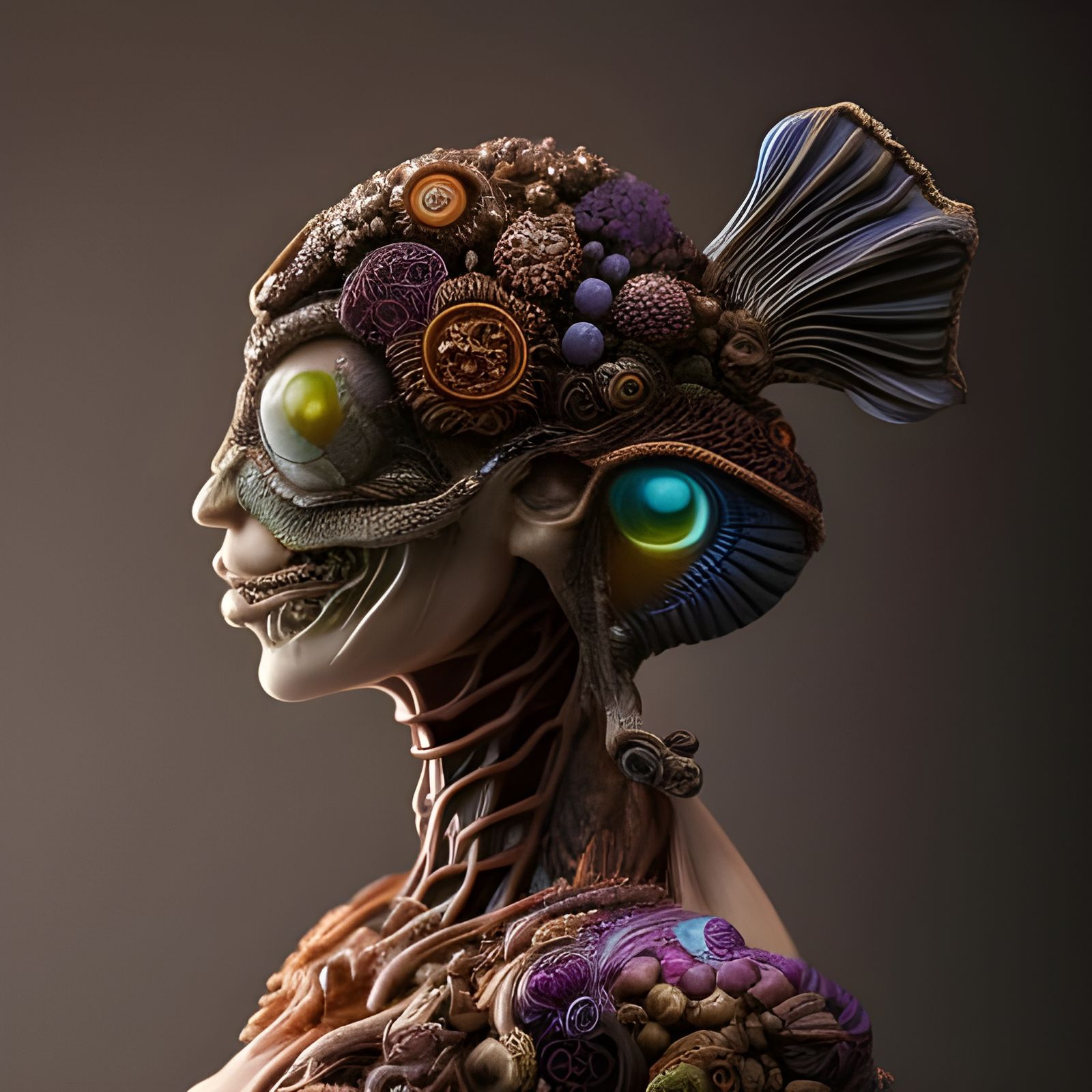 Zombie Mermaid Warrior in Grotesque Heisei Estheticism