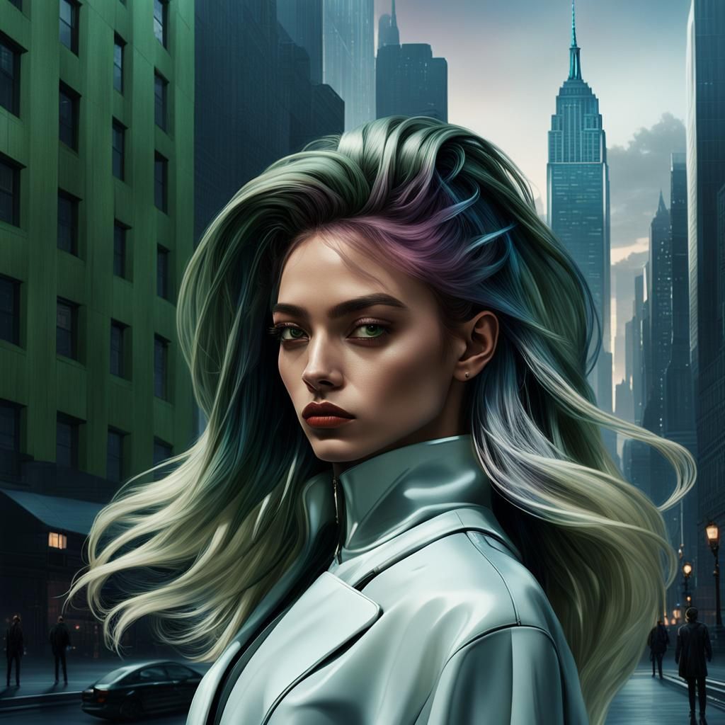 Futuristic Fashion Portrait in Trending Artstation Style