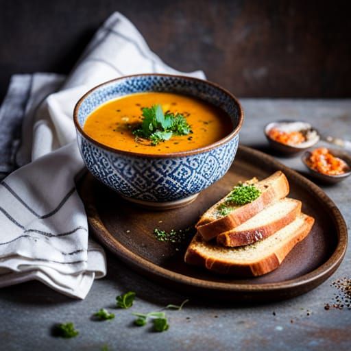 Sweet Potato Soup with Smoked Anchovies