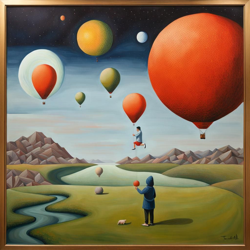 Surreal Rule-of-Thirds Painting of Nonsense Word