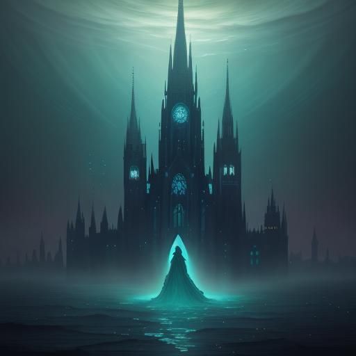 Underwater Cityscape Art in Hyperrealistic Style